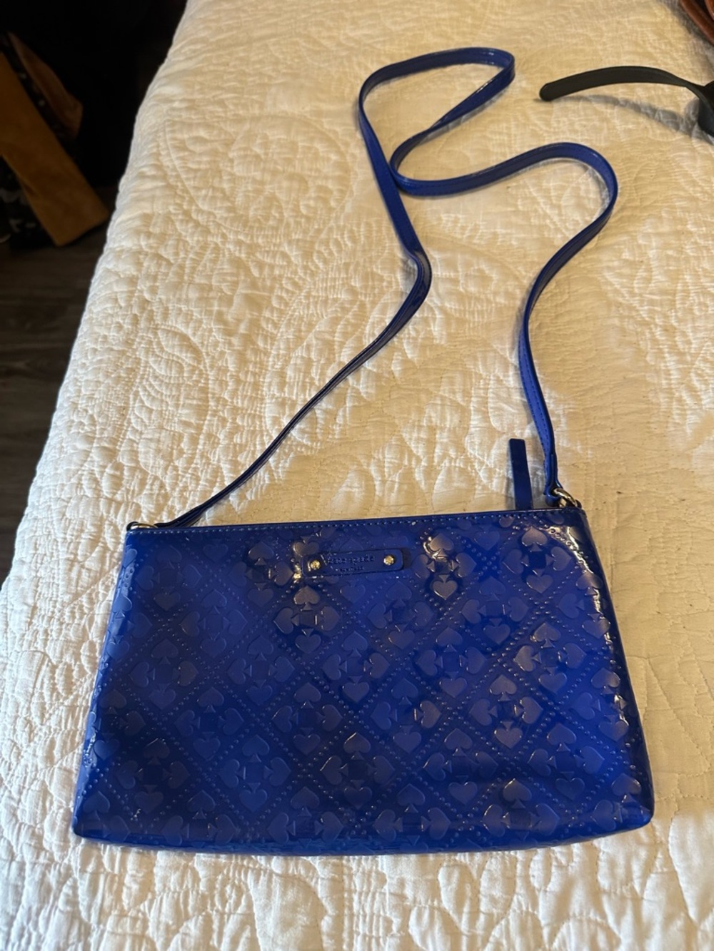 kate spade Patent Crossbody Bag in Blue